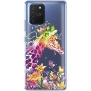 Прозрачный чехол BoxFace Samsung G770 Galaxy S10 Lite Colorful Giraffe