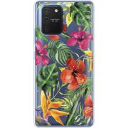 Прозрачный чехол BoxFace Samsung G770 Galaxy S10 Lite Tropical Flowers