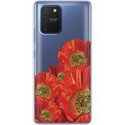 Прозрачный чехол BoxFace Samsung G770 Galaxy S10 Lite Red Poppies