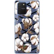Прозрачный чехол BoxFace Samsung G770 Galaxy S10 Lite Cotton flowers