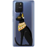 Чехол со стразами Samsung G770 Galaxy S10 Lite Egipet Cat