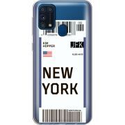 Прозрачный чехол BoxFace Samsung M315 Galaxy M31 Ticket New York