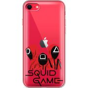 Прозрачный чехол BoxFace Apple iPhone SE (2020) siquid game люди в красном