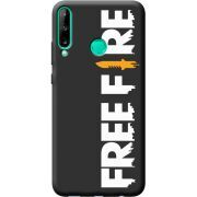Черный чехол BoxFace Huawei P40 Lite E Free Fire White Logo