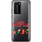 Прозрачный чехол BoxFace Huawei P40 Pro Merry Christmas