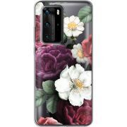 Прозрачный чехол BoxFace Huawei P40 Pro Floral Dark Dreams