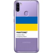 Прозрачный чехол BoxFace Samsung Galaxy M11 (M115) Pantone вільний синій
