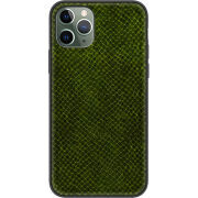 Кожаный чехол Boxface Apple iPhone 11 Pro Snake Forest Green