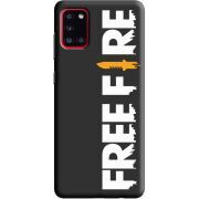 Черный чехол BoxFace Samsung A315 Galaxy A31 Free Fire White Logo
