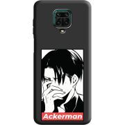 Черный чехол BoxFace Xiaomi Redmi Note 9S Attack On Titan - Ackerman