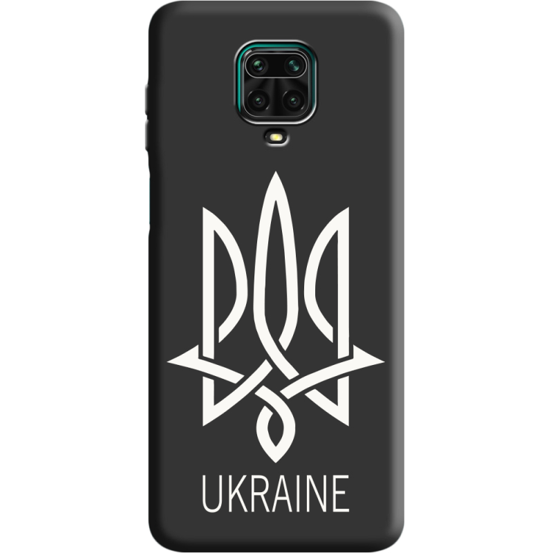 Черный чехол BoxFace Xiaomi Redmi Note 9S Тризуб монограмма ukraine