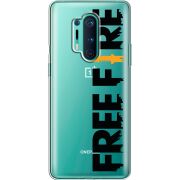 Прозрачный чехол BoxFace OnePlus 8 Pro Free Fire Black Logo