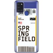 Прозрачный чехол BoxFace Samsung Galaxy A21s (A217) Ticket Springfield