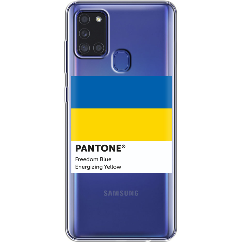 Прозрачный чехол BoxFace Samsung Galaxy A21s (A217) Pantone вільний синій