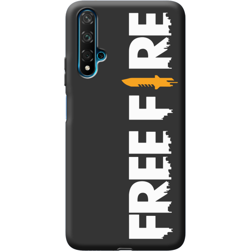 Черный чехол BoxFace Huawei Nova 5T Free Fire White Logo