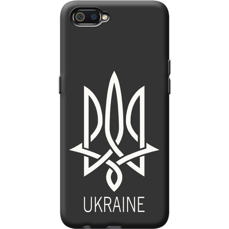 Черный чехол BoxFace Realme C2 Тризуб монограмма ukraine