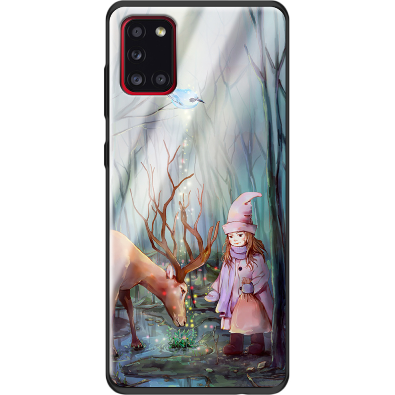 Защитный чехол BoxFace Glossy Panel Samsung Galaxy A31 Girl And Deer