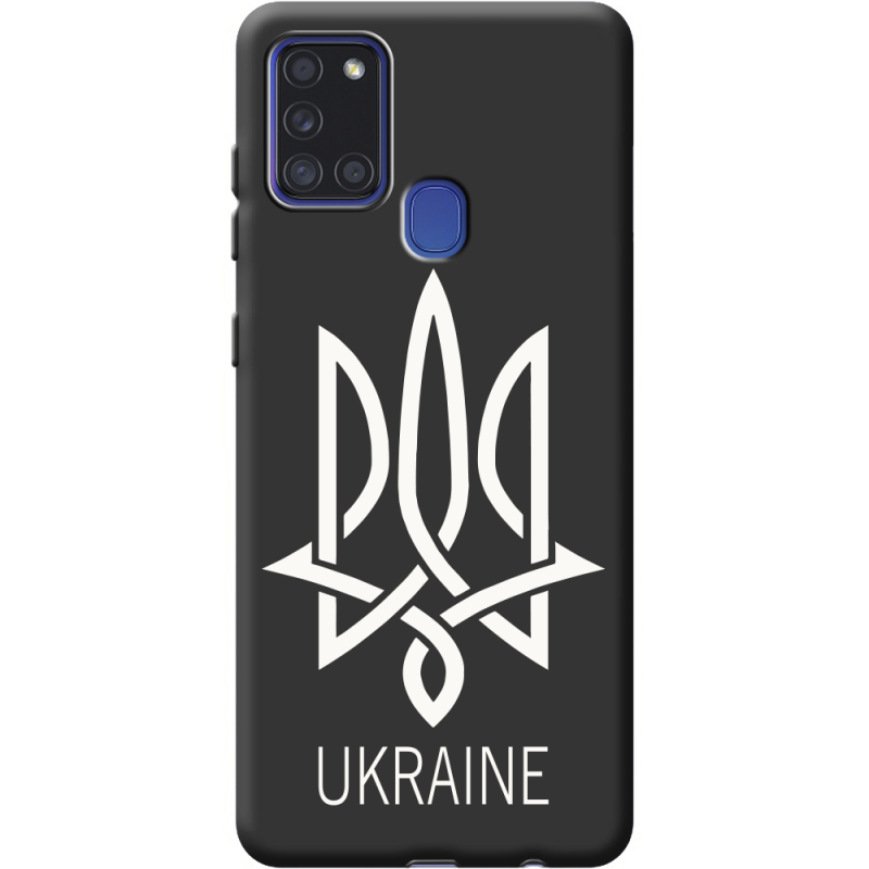 Черный чехол BoxFace Samsung A217 Galaxy A21s Тризуб монограмма ukraine