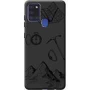 Черный чехол BoxFace Samsung A217 Galaxy A21s Mountains