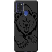 Черный чехол BoxFace Samsung A217 Galaxy A21s Grizzly Bear