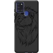 Черный чехол BoxFace Samsung A217 Galaxy A21s Lion
