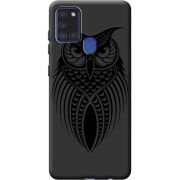Черный чехол BoxFace Samsung A217 Galaxy A21s Owl
