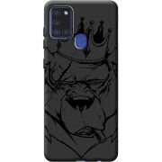 Черный чехол BoxFace Samsung A217 Galaxy A21s Bear King