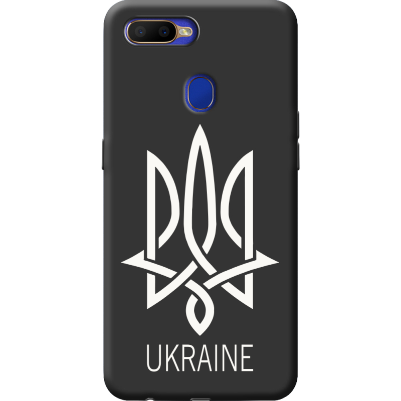 Черный чехол BoxFace OPPO A5S Тризуб монограмма ukraine