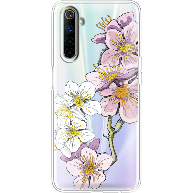 Прозрачный чехол BoxFace Realme 6 Cherry Blossom