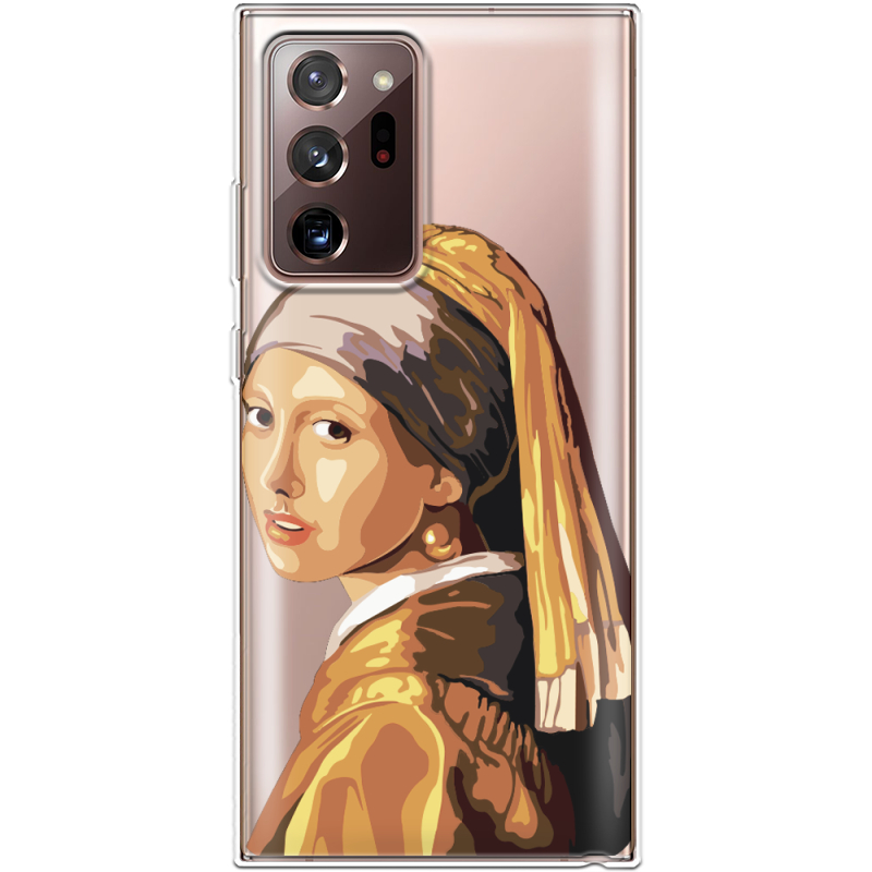 Прозрачный чехол BoxFace Samsung N985 Galaxy Note 20 Ultra Девушка с жемчужной серёжкой