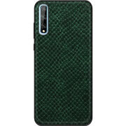 Кожаный чехол Boxface Huawei P Smart S Snake Emerald