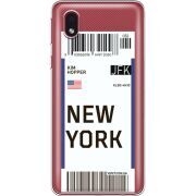 Прозрачный чехол BoxFace Samsung Galaxy A01 Core (A013) Ticket New York
