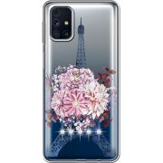 Чехол со стразами Samsung M317 Galaxy M31s Eiffel Tower