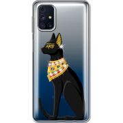 Чехол со стразами Samsung M317 Galaxy M31s Egipet Cat