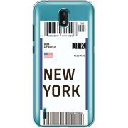 Прозрачный чехол BoxFace Nokia 1.3 Ticket New York