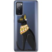 Чехол со стразами Samsung G780 Galaxy S20 FE Egipet Cat