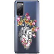 Чехол со стразами Samsung G780 Galaxy S20 FE Heart