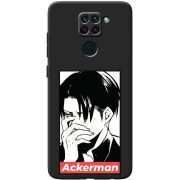 Черный чехол BoxFace Xiaomi Redmi Note 9 Attack On Titan - Ackerman