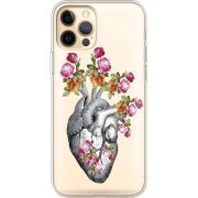 Чехол со стразами Apple iPhone 12 Pro Max Heart