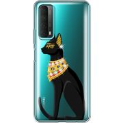 Чехол со стразами Huawei P Smart 2021 Egipet Cat