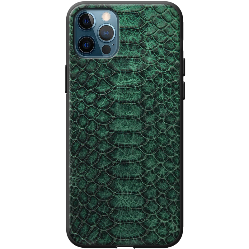 Кожаный чехол Boxface Apple iPhone 12 Pro Reptile Emerald