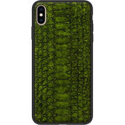 Кожаный чехол Boxface Apple iPhone XS Max Reptile Forest Green
