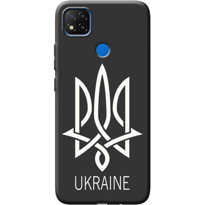 Черный чехол BoxFace Xiaomi Redmi 9C Тризуб монограмма ukraine