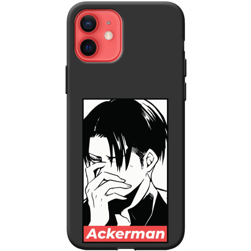 Черный чехол BoxFace Apple iPhone 12 mini Attack On Titan - Ackerman