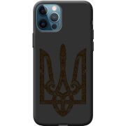 Черный чехол BoxFace Apple iPhone 12 Pro Ukrainian Trident