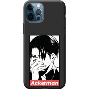 Черный чехол BoxFace Apple iPhone 12 Pro Attack On Titan - Ackerman