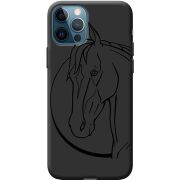 Черный чехол BoxFace Apple iPhone 12 Pro Horse