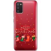 Прозрачный чехол BoxFace Samsung A025 Galaxy A02S Merry Christmas