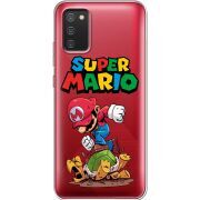 Прозрачный чехол BoxFace Samsung A025 Galaxy A02S Super Mario