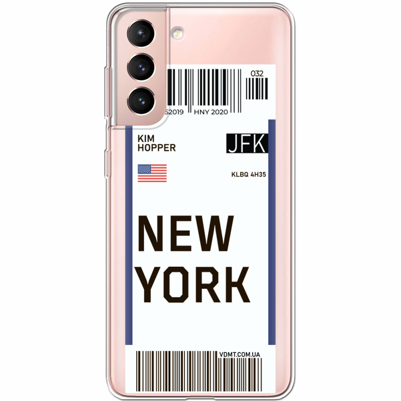 Прозрачный чехол BoxFace Samsung G991 Galaxy S21 Ticket New York